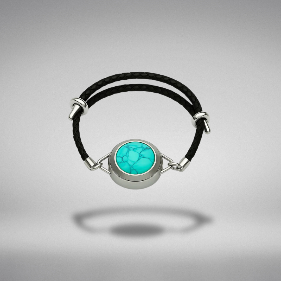 DISPOSITIVO DE SEGURIDAD ALARA SILVER - PULSERA ECO CUERO