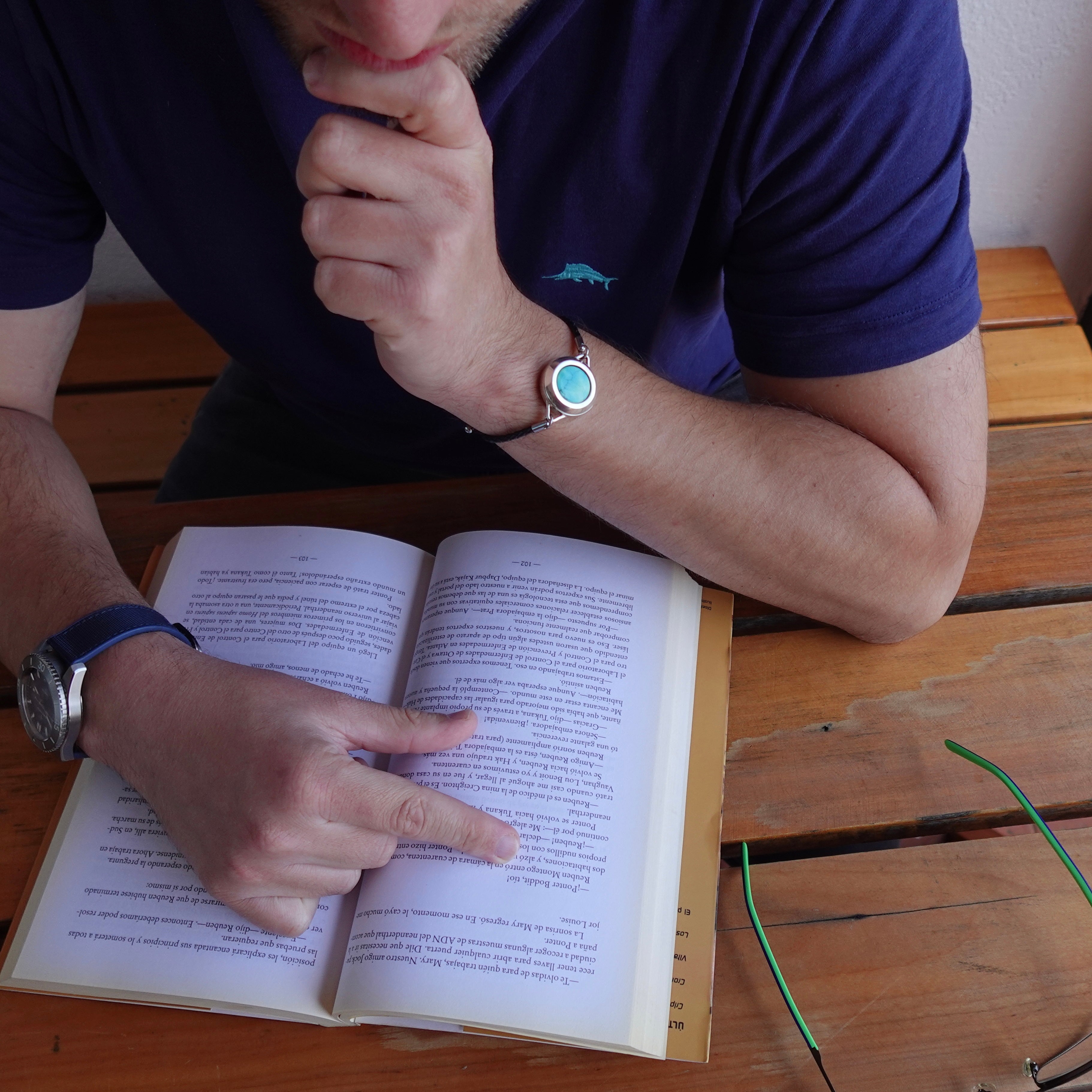 DISPOSITIVO DE SEGURIDAD ALARA SILVER - PULSERA ECO CUERO