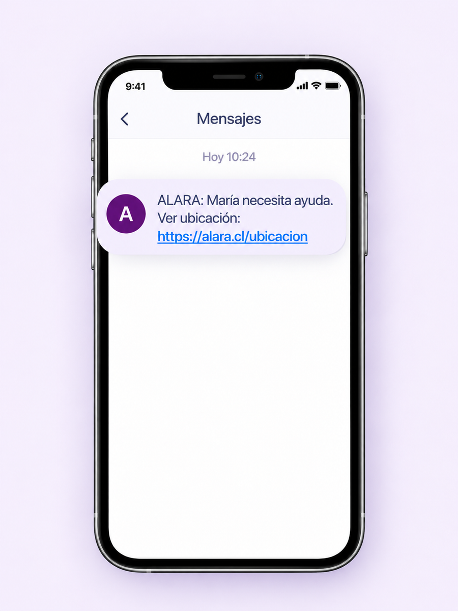 Tus contactos reciben la alerta